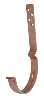 Детальное фото крюк желоба удлиненный с комплектом крепления, медь, d-125 мм, aquasystem